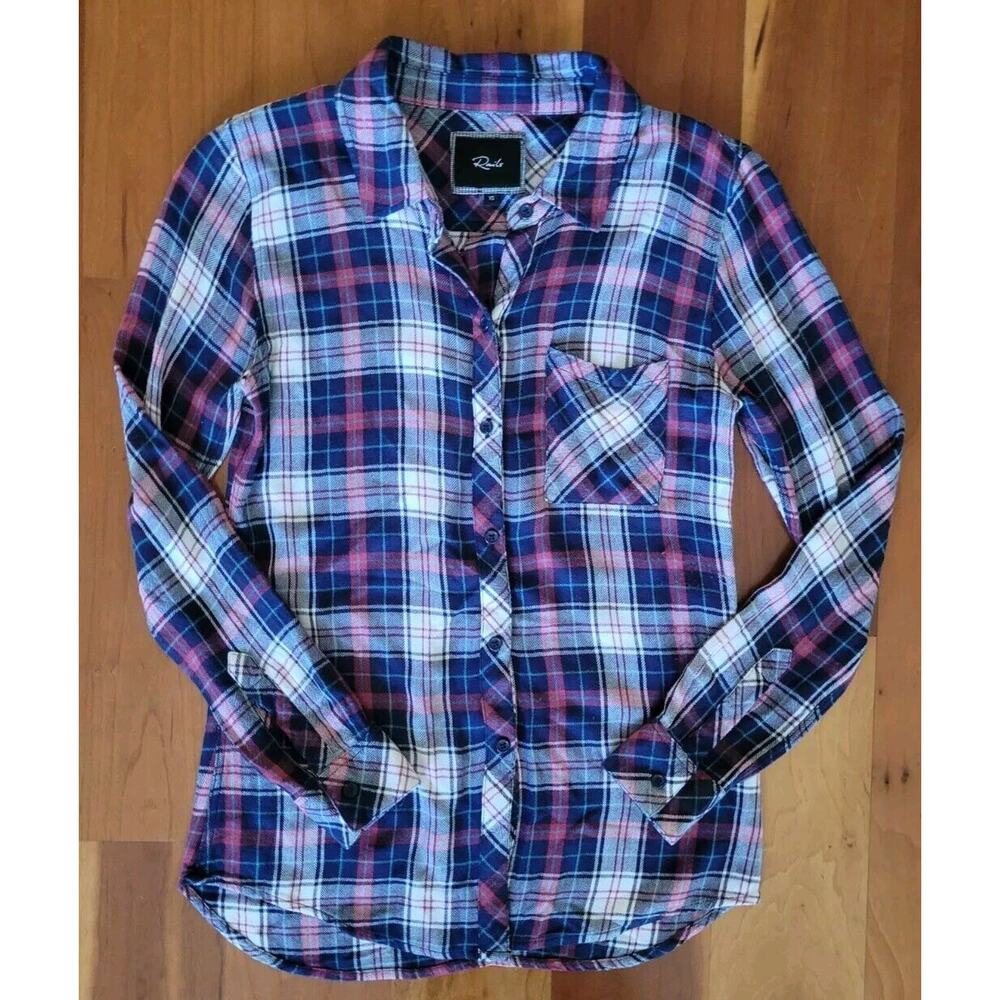 Rails Hunter Plaid Shirt Size XS Button Down Red Blue
